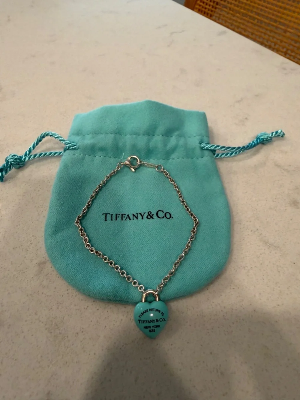 Return to Tiffany Full Heart Bracelet in Sterling Silver with Tiffany Blue